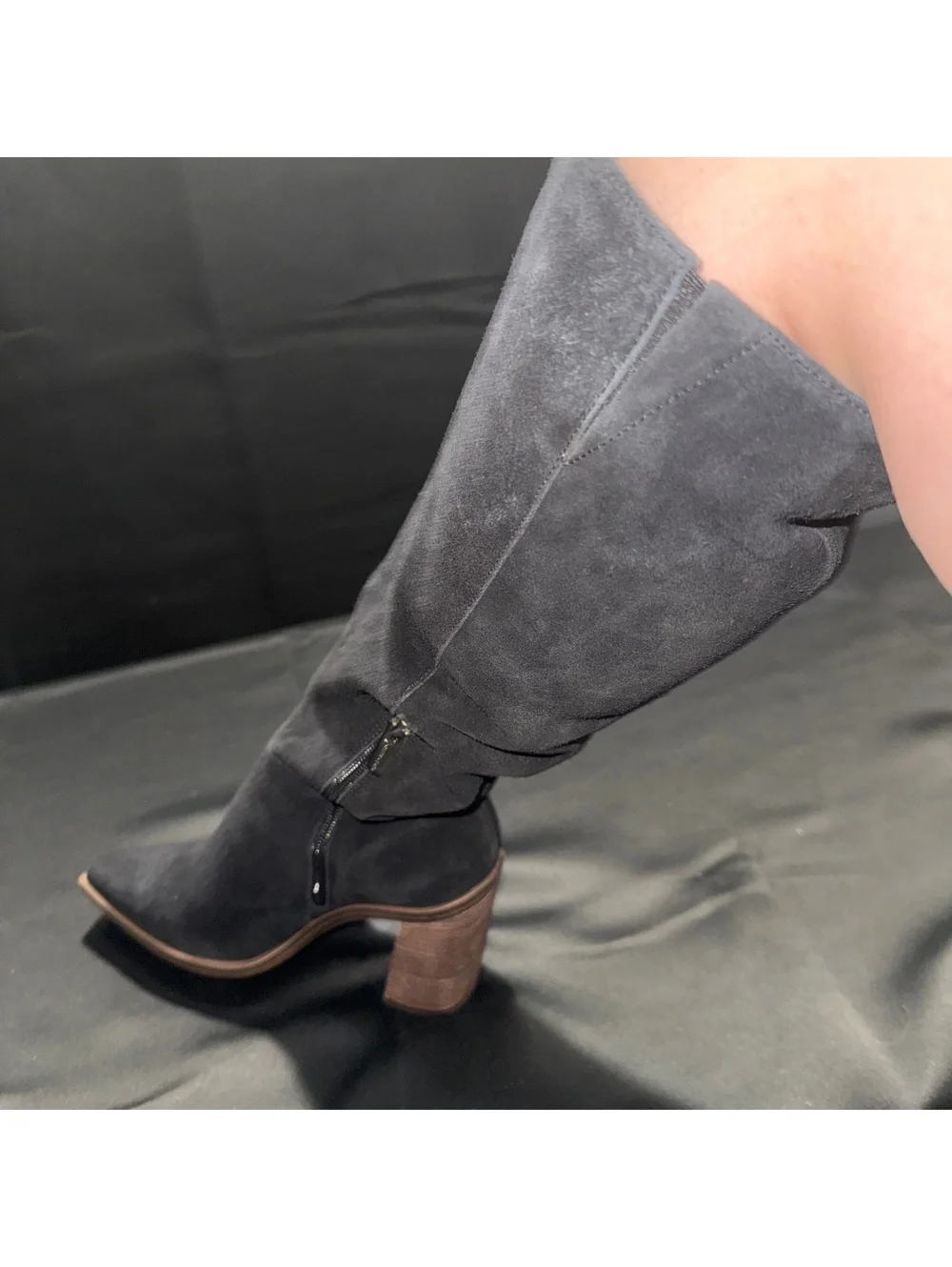 Vince Camuto Black Suede Knee-High Boots Size 8M